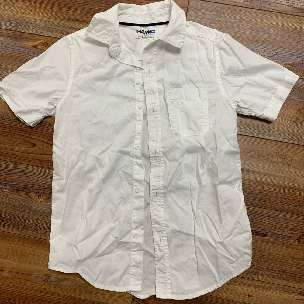 Boys short sleeve 100% cotton dress shirt